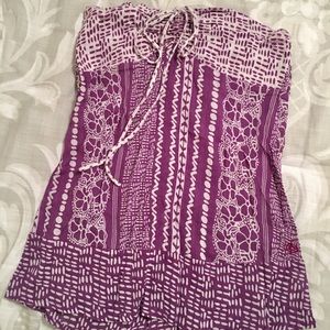 Rip Curl Purple & White Halter Top